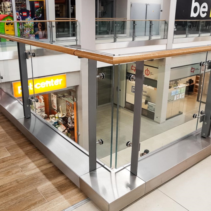 Handrail for shopping centre
