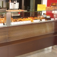 Sales counter in bakery